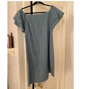 Off the shoulder denim dress
